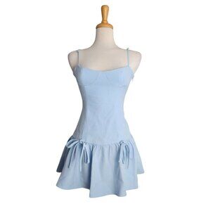 Peppermayo Blue Running Late Mini Dress Women's Size US 6